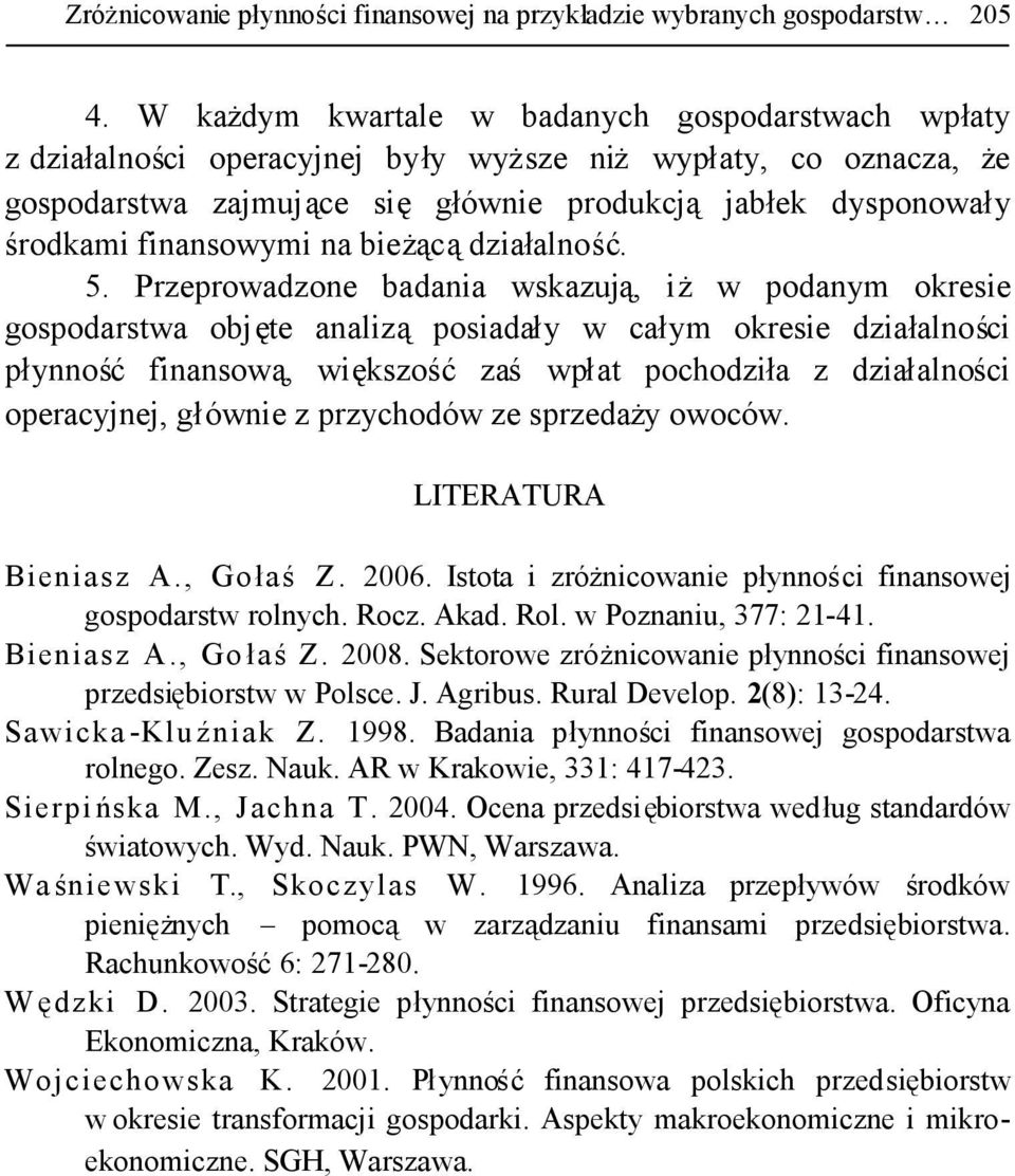 finansowymi na bieżącądziałalność. 5.