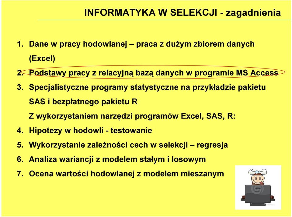 Specjalistyczne programy statystyczne na przykładzie pakietu SAS i bezpłatnego pakietu R Z wykorzystaniem narzędzi