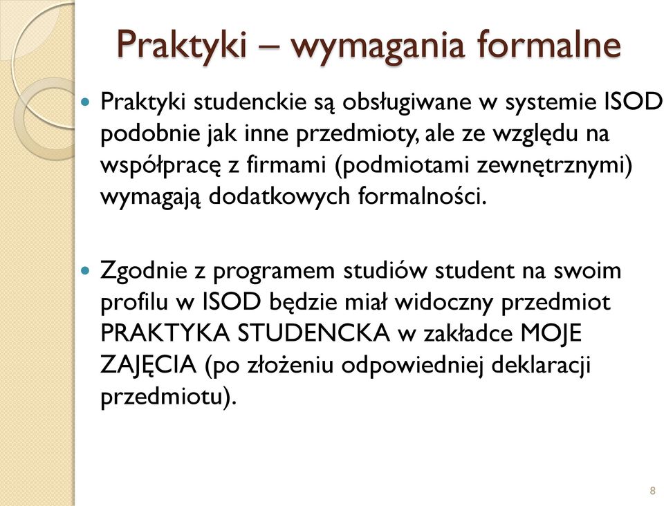 formalności.