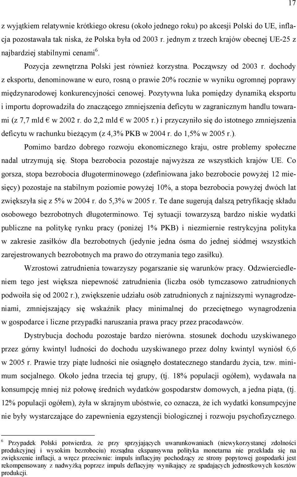 dochody z eksportu, denominowane w euro, rosną o prawie 20% rocznie w wyniku ogromnej poprawy międzynarodowej konkurencyjności cenowej.