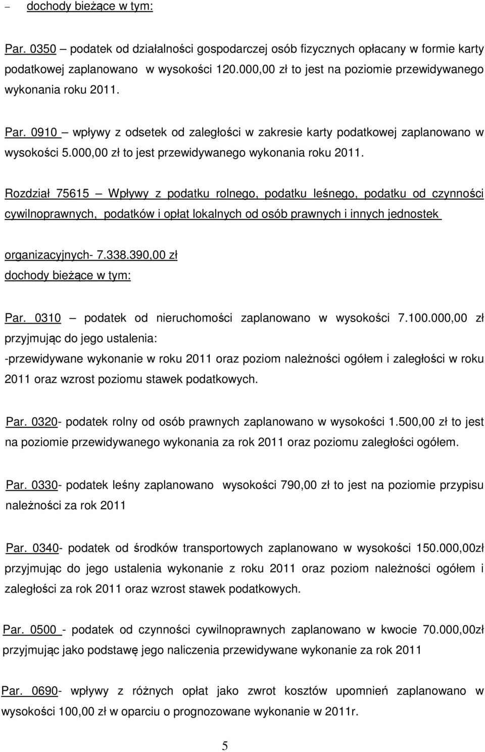 000,00 zł to jest przewidywanego wykonania roku 2011.