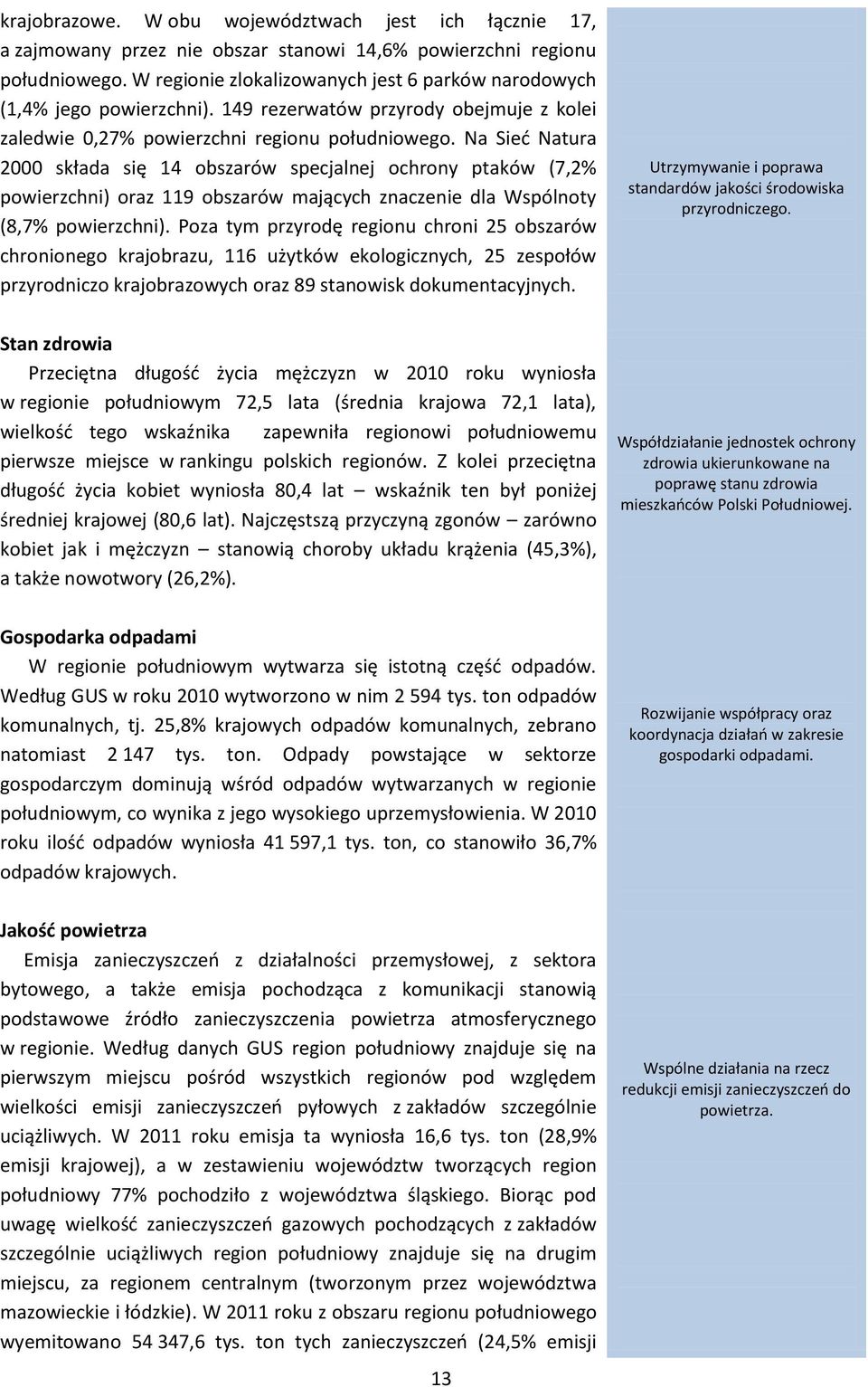 Na Sieć Natura 2000 składa się 14 obszarów specjalnej ochrony ptaków (7,2% powierzchni) oraz 119 obszarów mających znaczenie dla Wspólnoty (8,7% powierzchni).