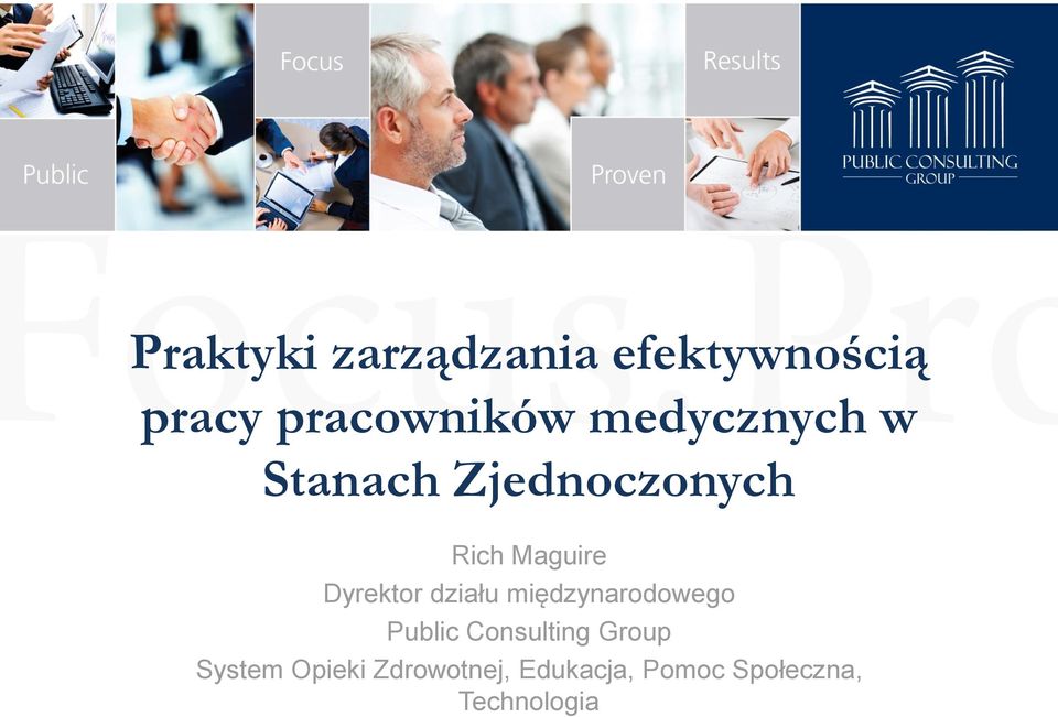 Dyrektor działu międzynarodowego Public Consulting