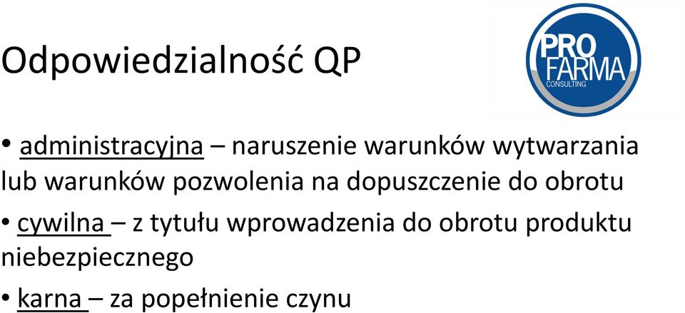 dopuszczenie do obrotu cywilna z tytułu wprowadzenia