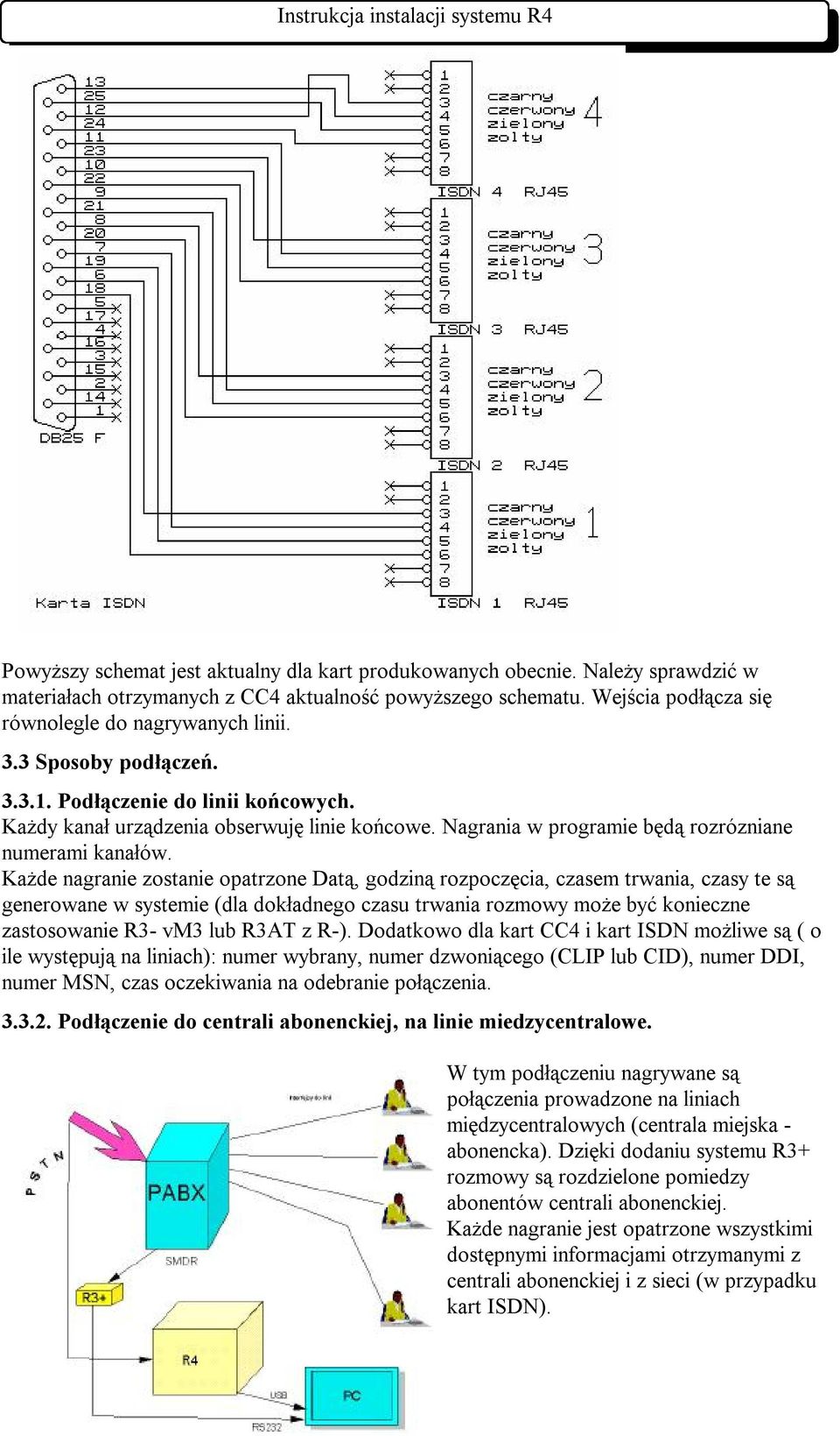 Każde nagranie zostanie opatrzone Datą, godziną rozpoczęcia, czasem trwania, czasy te są generowane w systemie (dla dokładnego czasu trwania rozmowy może być konieczne zastosowanie R3- vm3 lub R3AT z