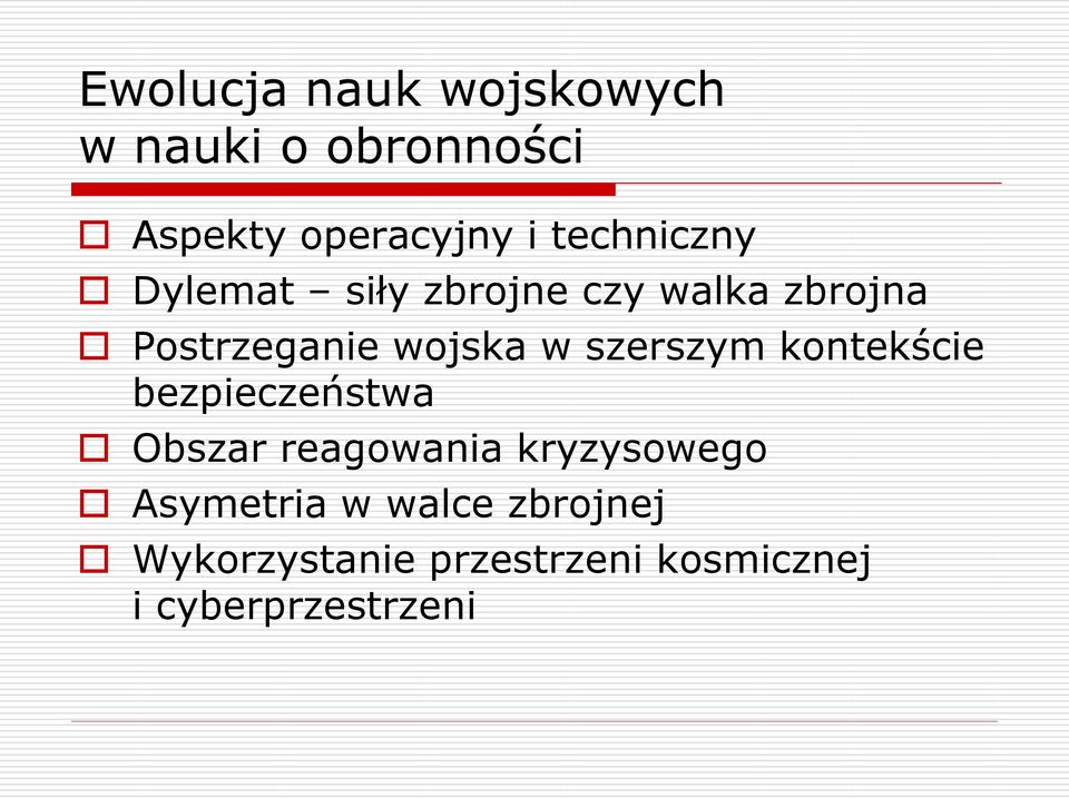 szerszym kontekście bezpieczeństwa Obszar reagowania kryzysowego