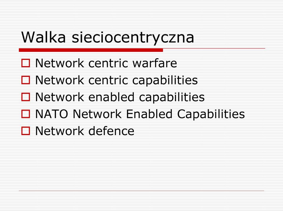 Network enabled capabilities NATO