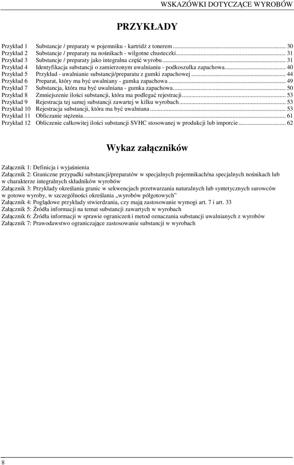 .. 40 Przykład 5 Przykład - uwalnianie substancji/preparatu z gumki zapachowej... 44 Przykład 6 Preparat, który ma być uwalniany - gumka zapachowa.