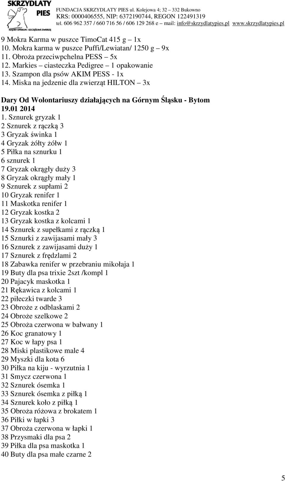 Sznurek gryzak 1 2 Sznurek z rączką 3 3 Gryzak świnka 1 4 Gryzak żółty żółw 1 5 Piłka na sznurku 1 6 sznurek 1 7 Gryzak okrągły duży 3 8 Gryzak okrągły mały 1 9 Sznurek z supłami 2 10 Gryzak renifer