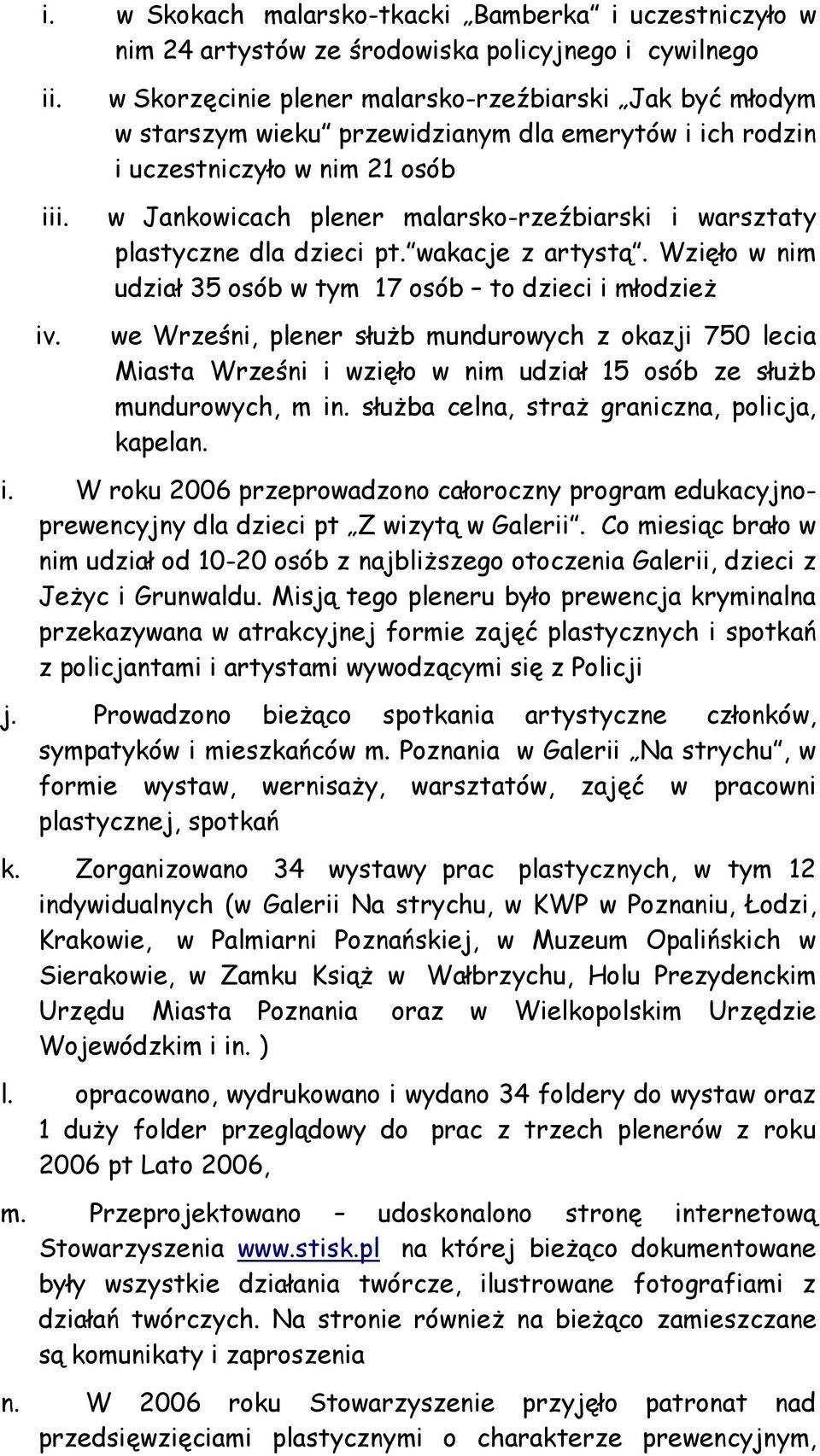 w Jankowicach plener malarsko-rzeźbiarski i warsztaty plastyczne dla dzieci pt. wakacje z artystą.