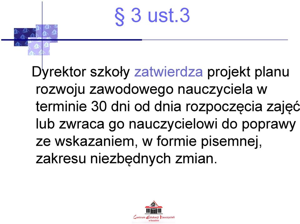 zawodowego nauczyciela w terminie 30 dni od dnia