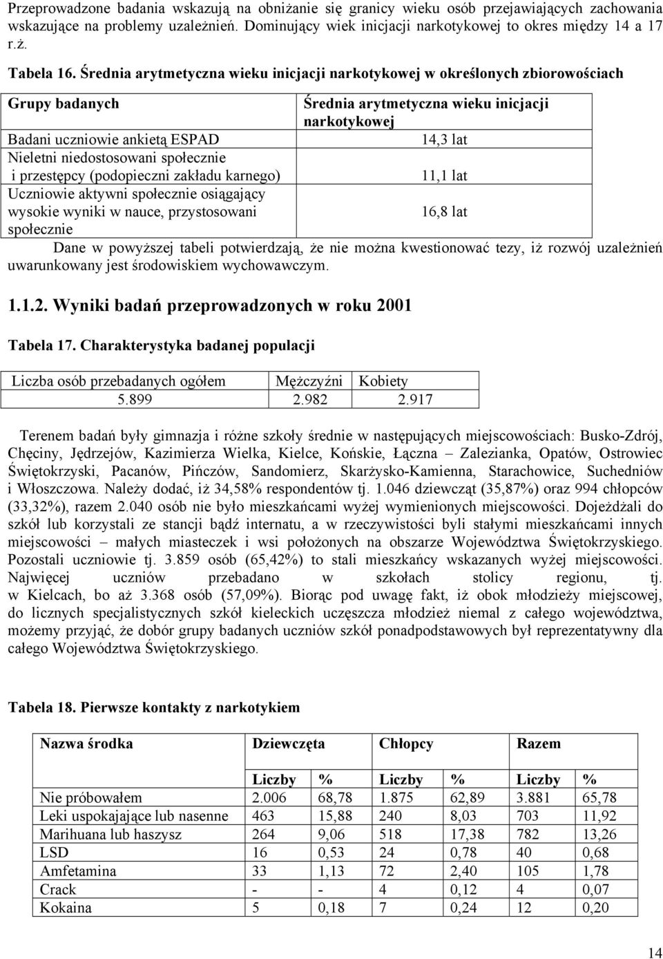 niedostosowani społecznie i przestępcy (podopieczni zakładu karnego) 11,1 lat Uczniowie aktywni społecznie osiągający wysokie wyniki w nauce, przystosowani 16,8 lat społecznie Dane w powyższej tabeli