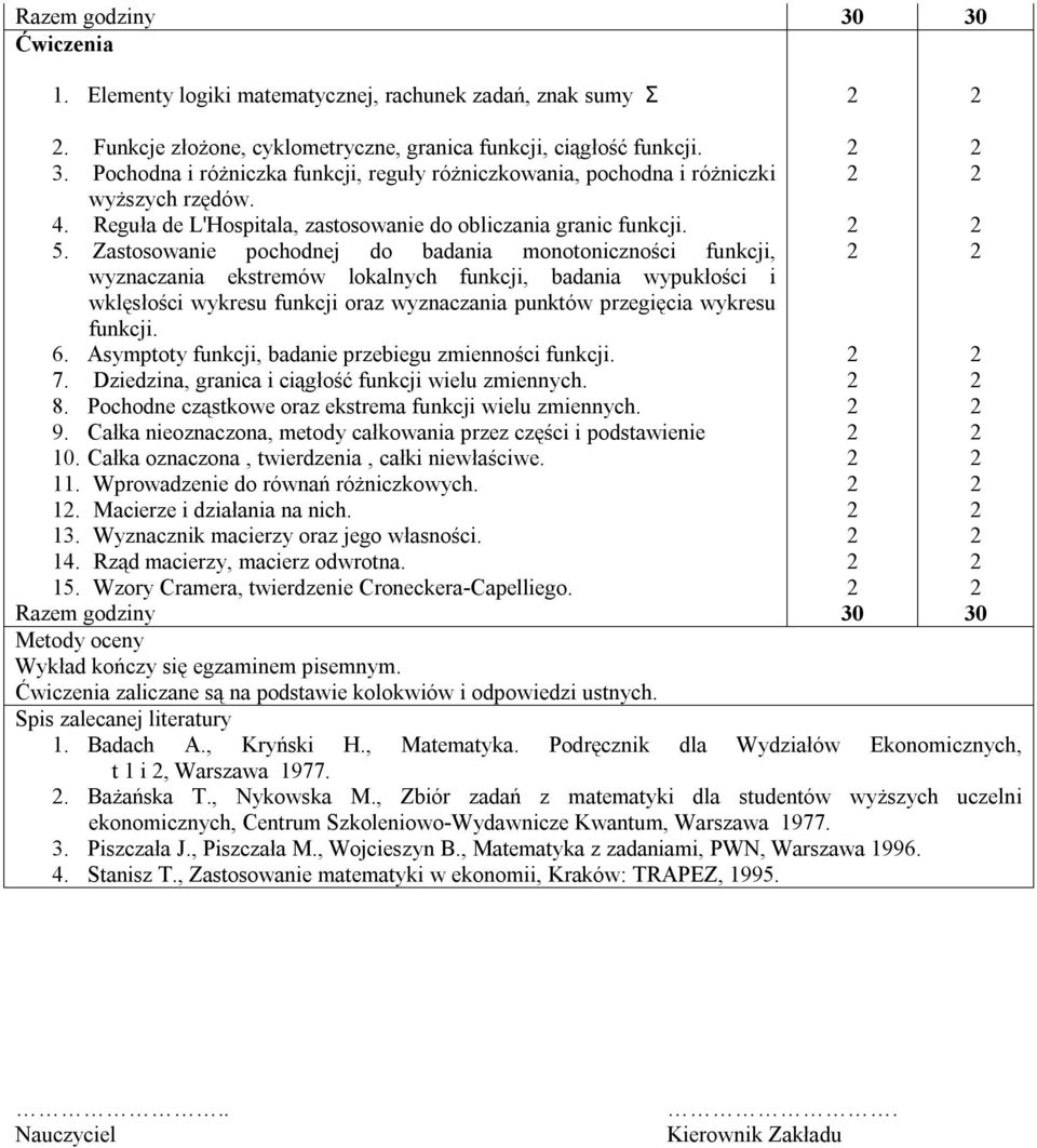 Zastosowanie pochodnej do badania monotoniczności funkcji, wyznaczania ekstremów lokalnych funkcji, badania wypukłości i wklęsłości wykresu funkcji oraz wyznaczania punktów przegięcia wykresu funkcji.