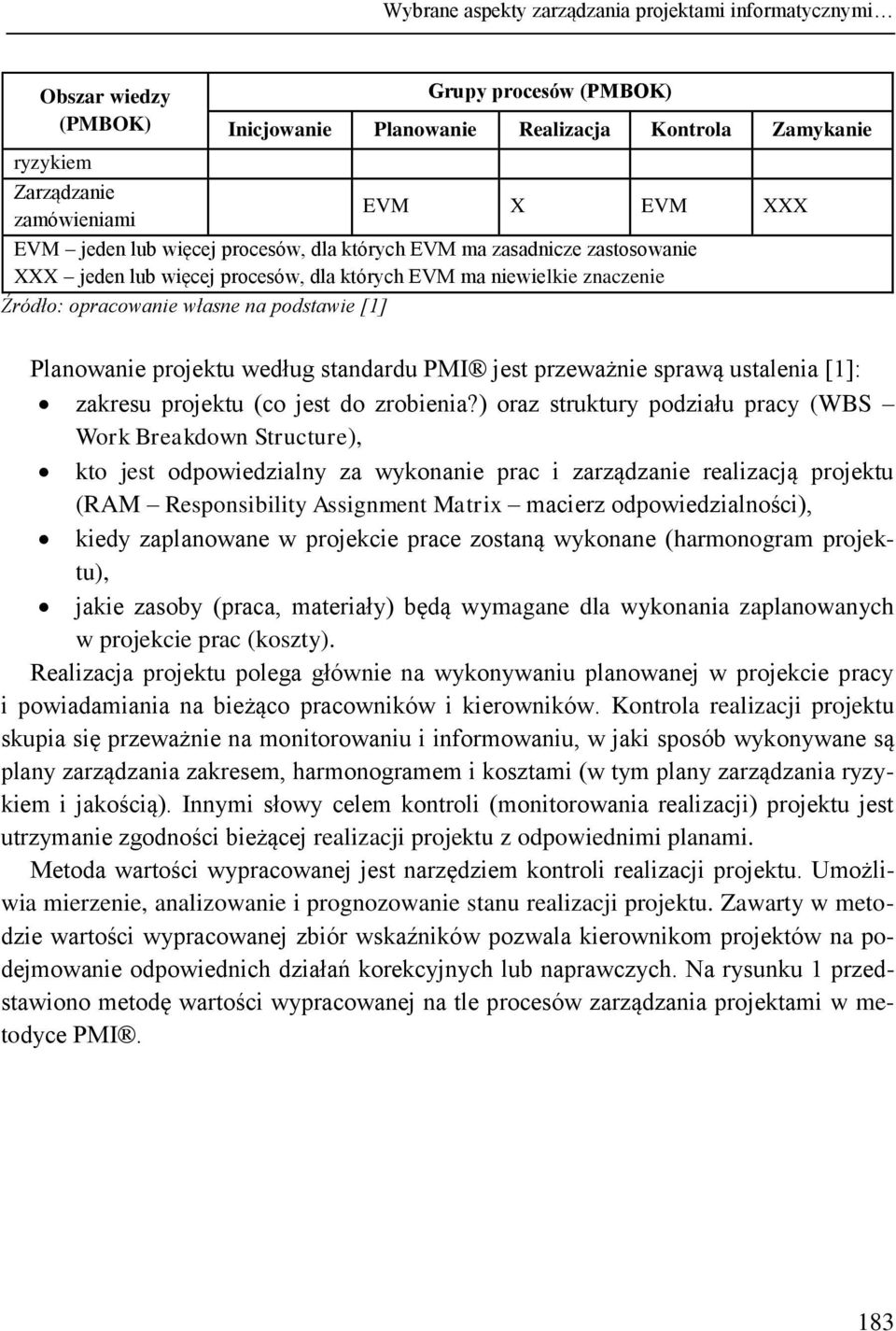 Planowanie projektu według standardu PMI jest przeważnie sprawą ustalenia [1]: zakresu projektu (co jest do zrobienia?