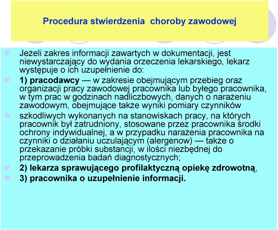 wyniki pomiary czynników szkodliwych wykonanych na stanowiskach pracy, na których pracownik był zatrudniony, stosowane przez pracownika środki ochrony indywidualnej, a w przypadku narażenia