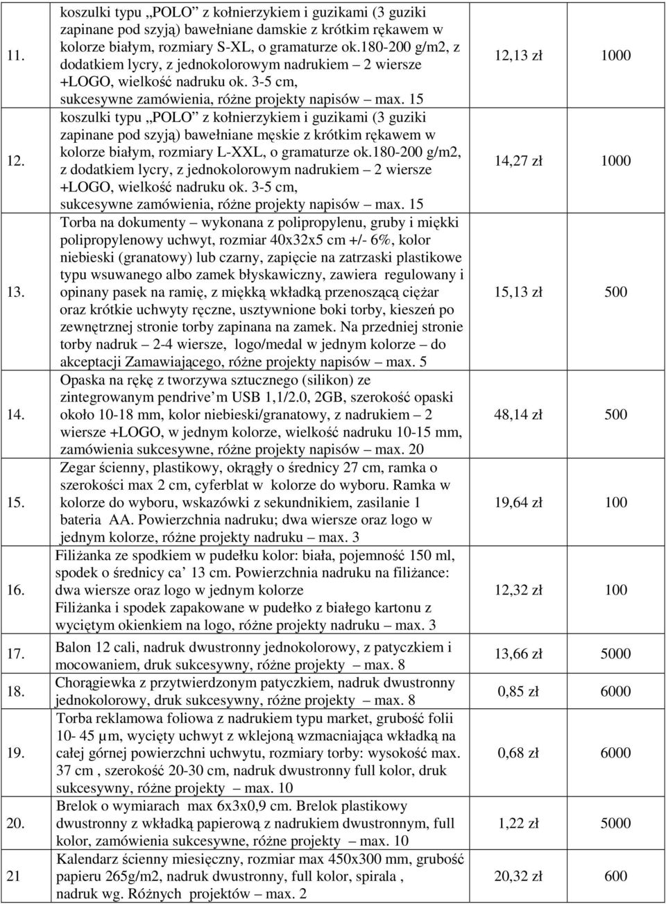 180-200 g/m2, z dodatkiem lycry, z jednokolorowym nadrukiem 2 wiersze sukcesywne zamówienia, róŝne projekty napisów ma.