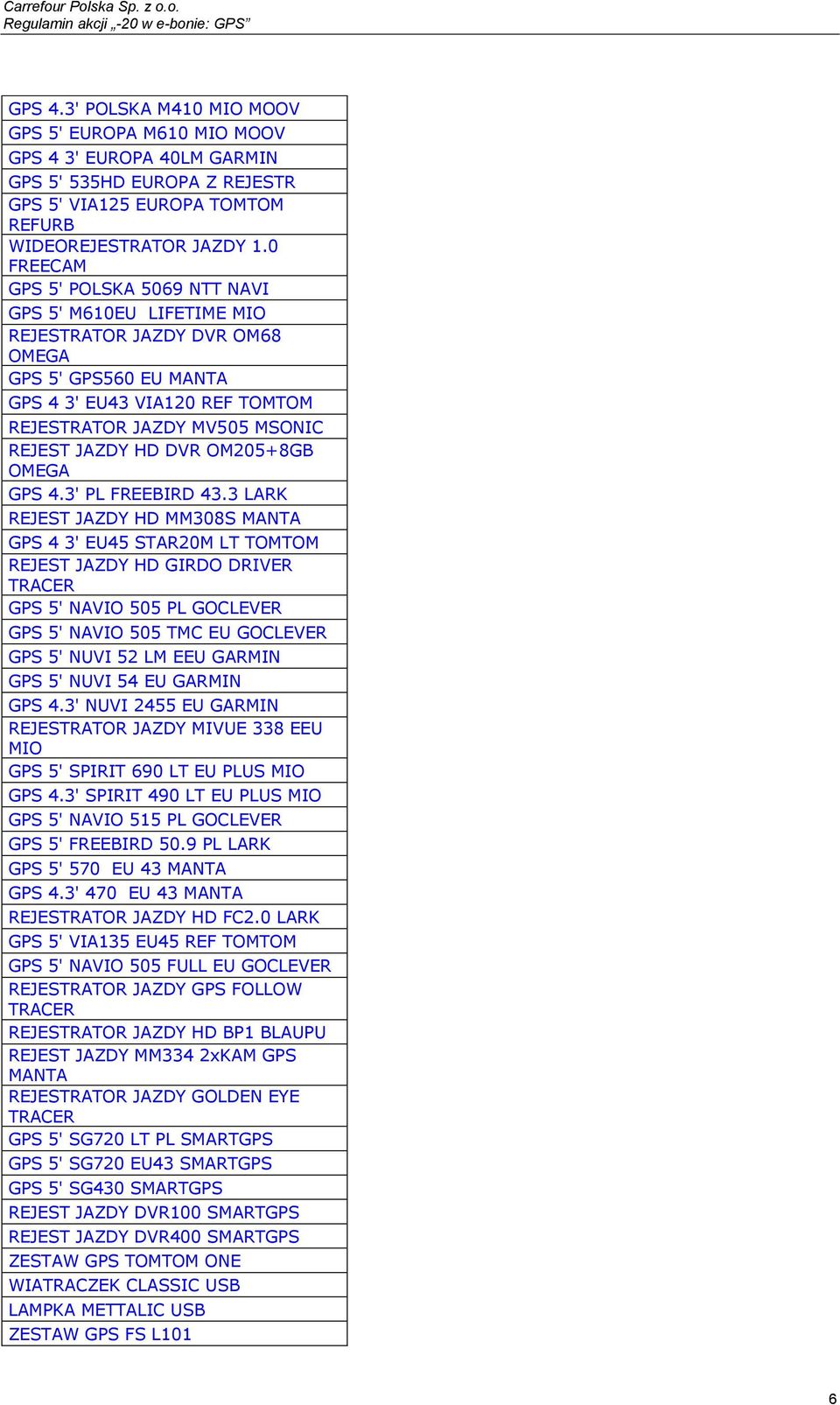 DVR OM205+8GB OMEGA GPS 4.3' PL FREEBIRD 43.