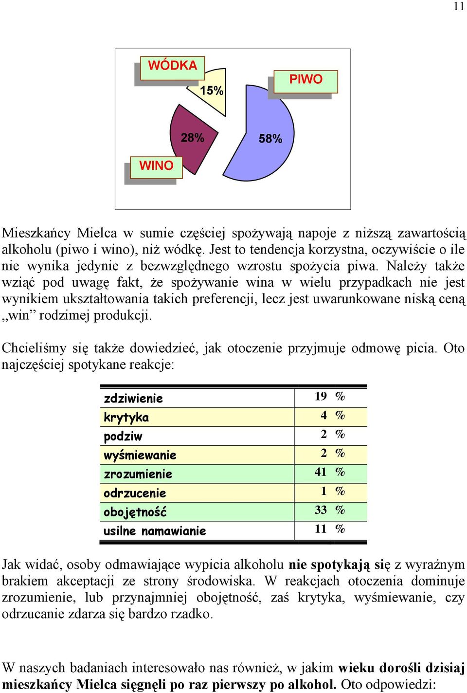 Należy także wziąć pod uwagę fakt, że spożywanie wina w wielu przypadkach nie jest wynikiem ukształtowania takich preferencji, lecz jest uwarunkowane niską ceną win rodzimej produkcji.