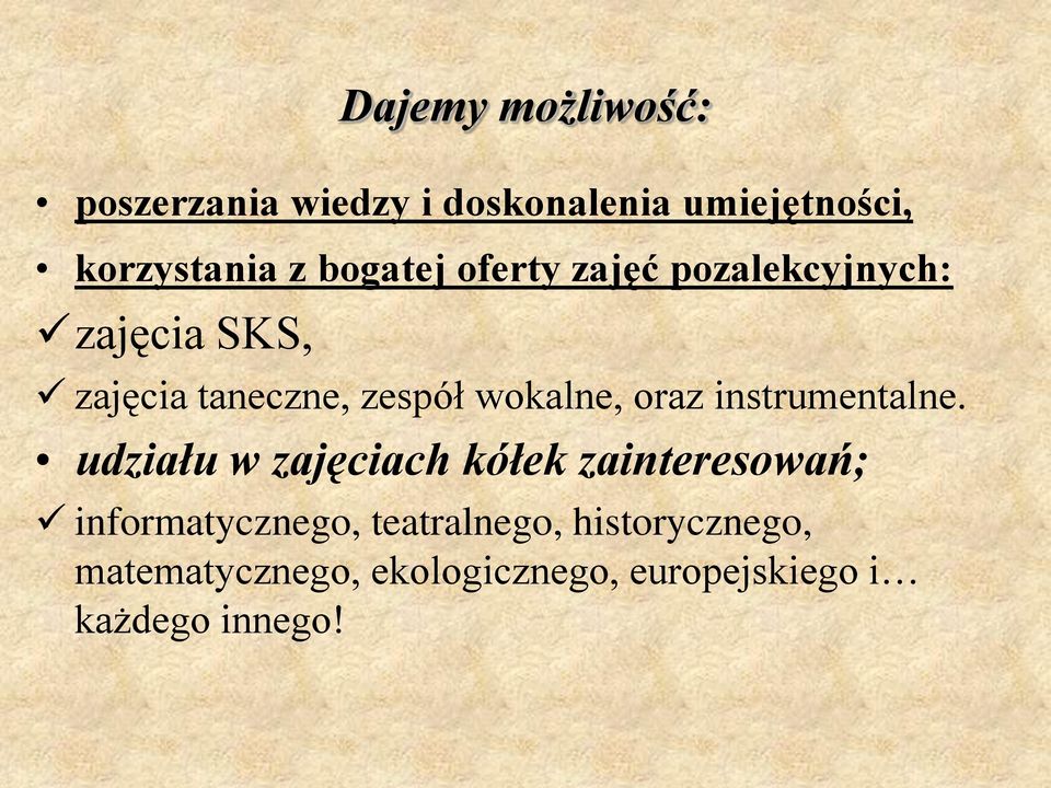 oraz instrumentalne.