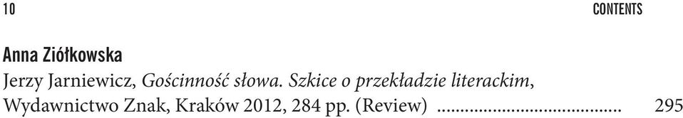 Szkice o przekładzie