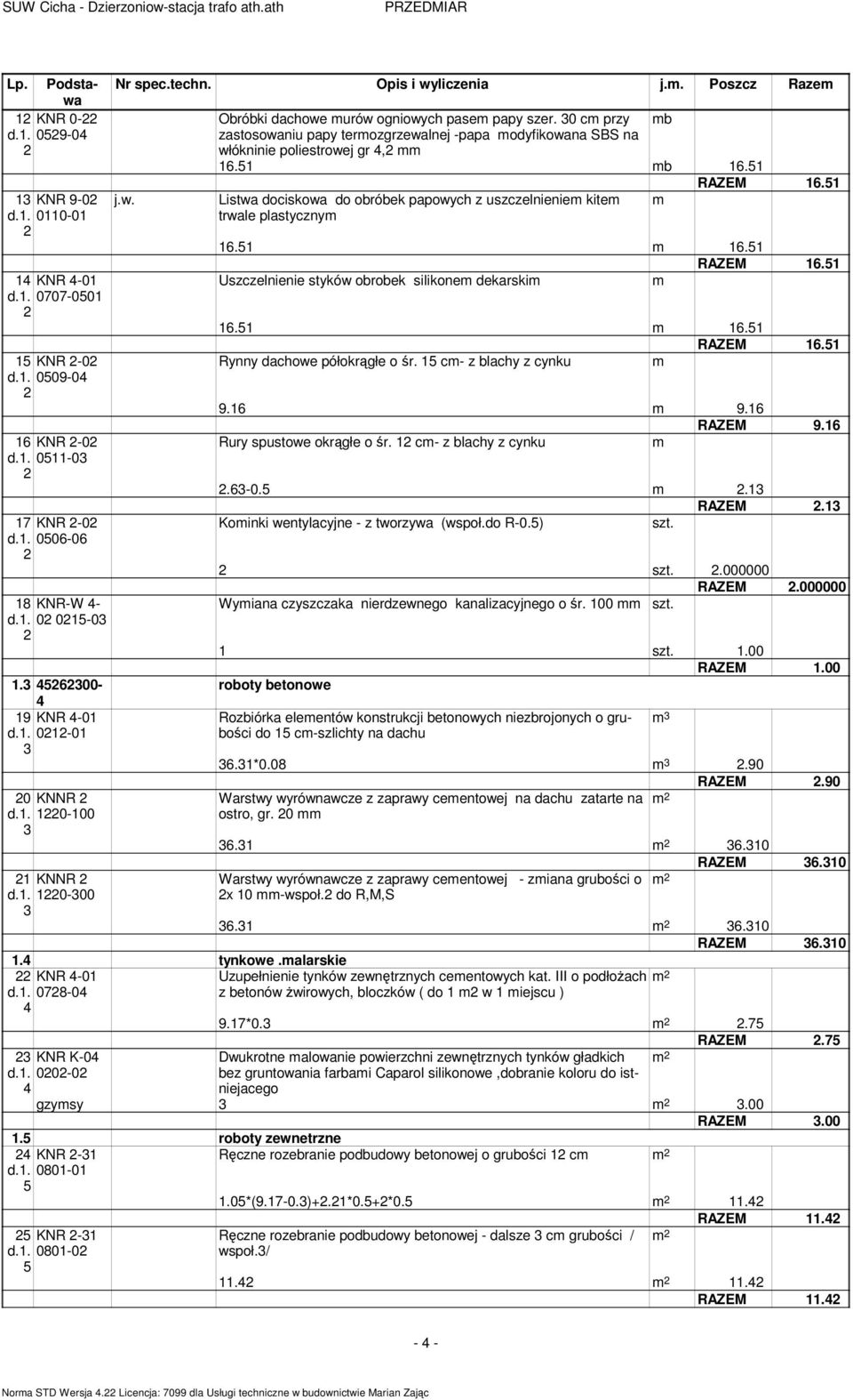 Listwa dociskowa do obróbek papowych z uszczelnienie kite trwale plastyczny RAZEM 6. 6. 6. RAZEM 6. Uszczelnienie styków obrobek silikone dekarski 6. 6. RAZEM 6. Rynny dachowe półokrągłe o śr.