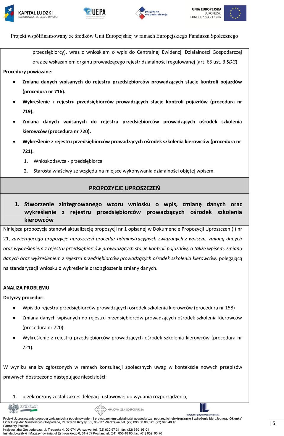 Wykreślenie z rejestru przedsiębiorców prowadzących stacje kontroli pojazdów (procedura nr 719).