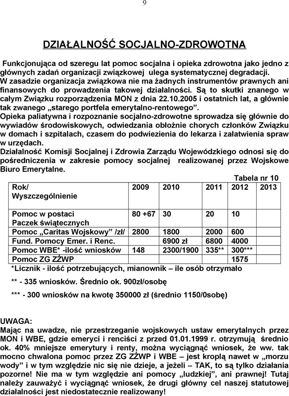 2005 i ostatnich lat, a głównie tak zwanego starego portfela emerytalno-rentowego.