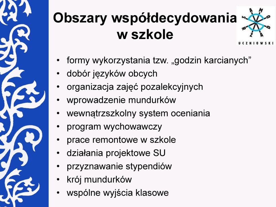 wprowadzenie mundurków wewnątrzszkolny system oceniania program wychowawczy