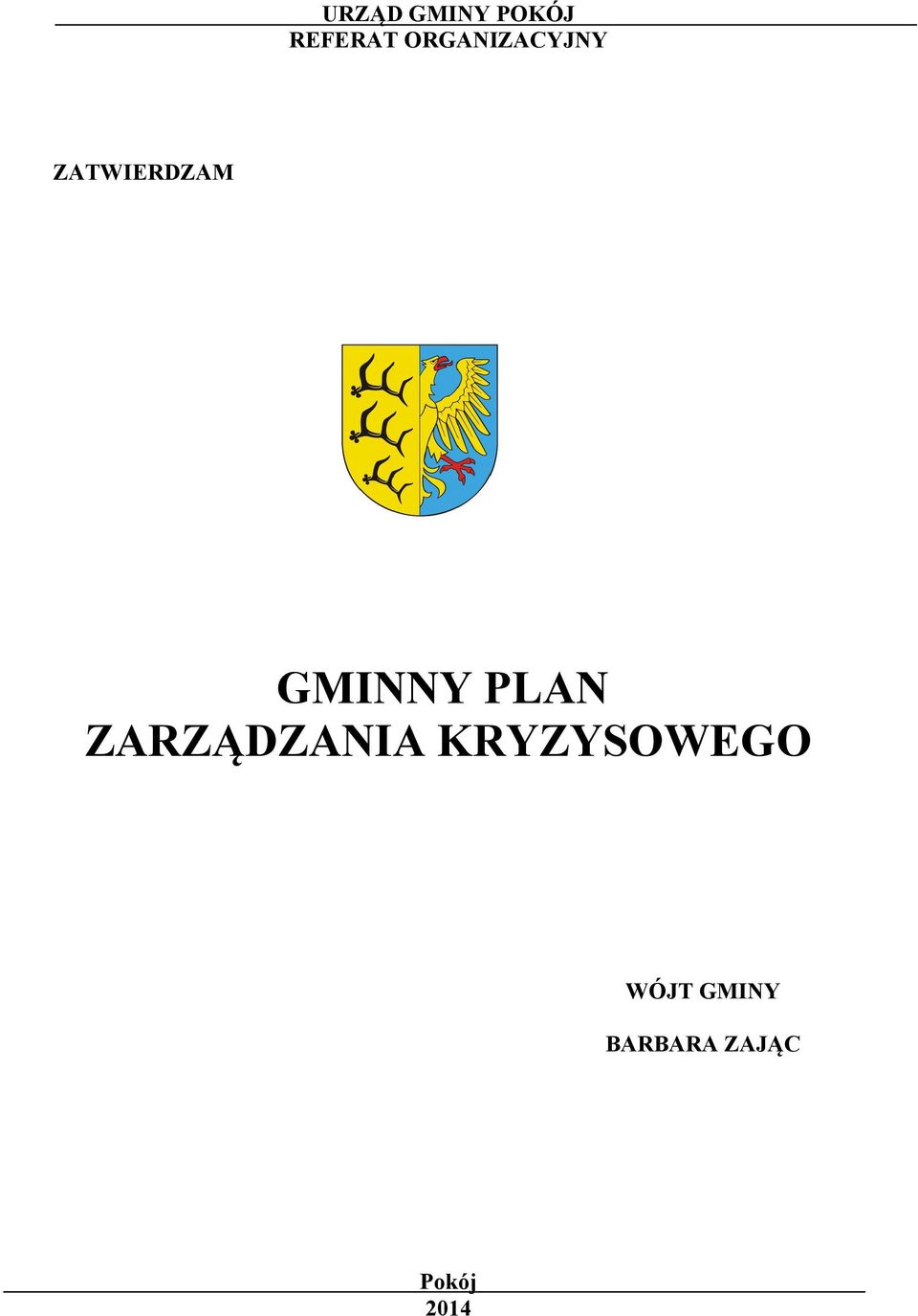 GMINNY PLAN ZARZĄDZANIA