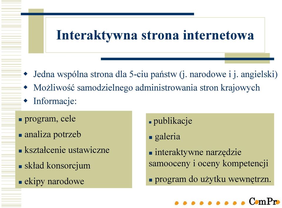 cele analiza potrzeb kształcenie ustawiczne skład konsorcjum ekipy narodowe publikacje