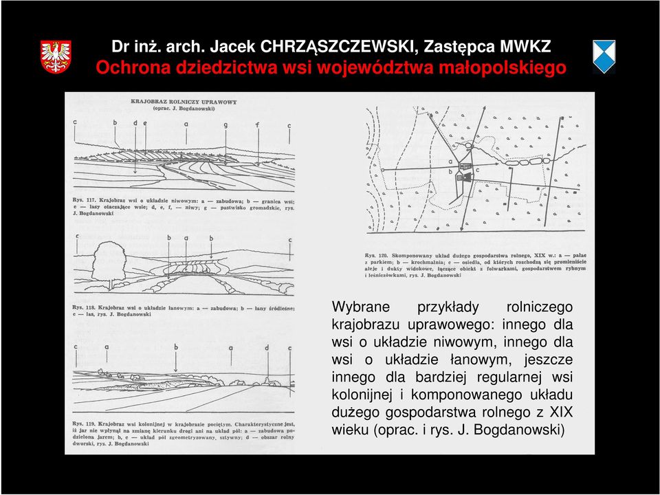 uprawowego: innego dla wsi o układzie niwowym, innego dla wsi o układzie