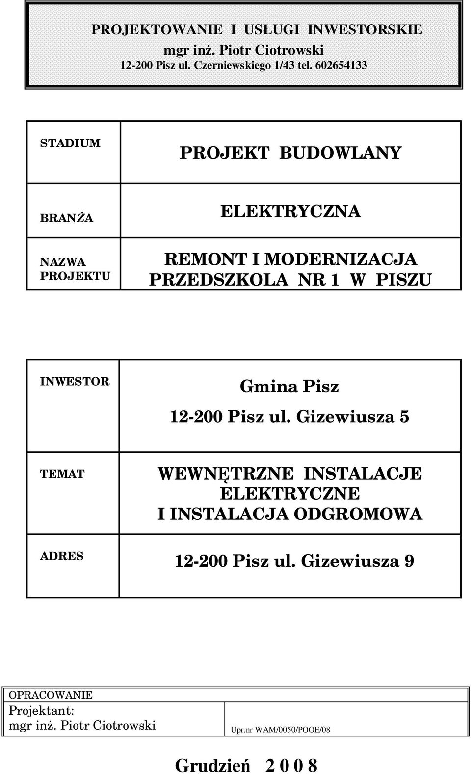 Gmina Pisz 12-200 Pisz ul.