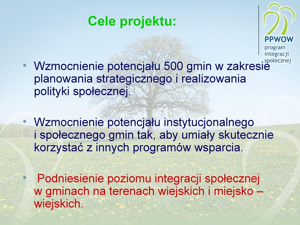 Wzmocnienie potencjału instytucjonalnego i społecznego gmin tak, aby umiały