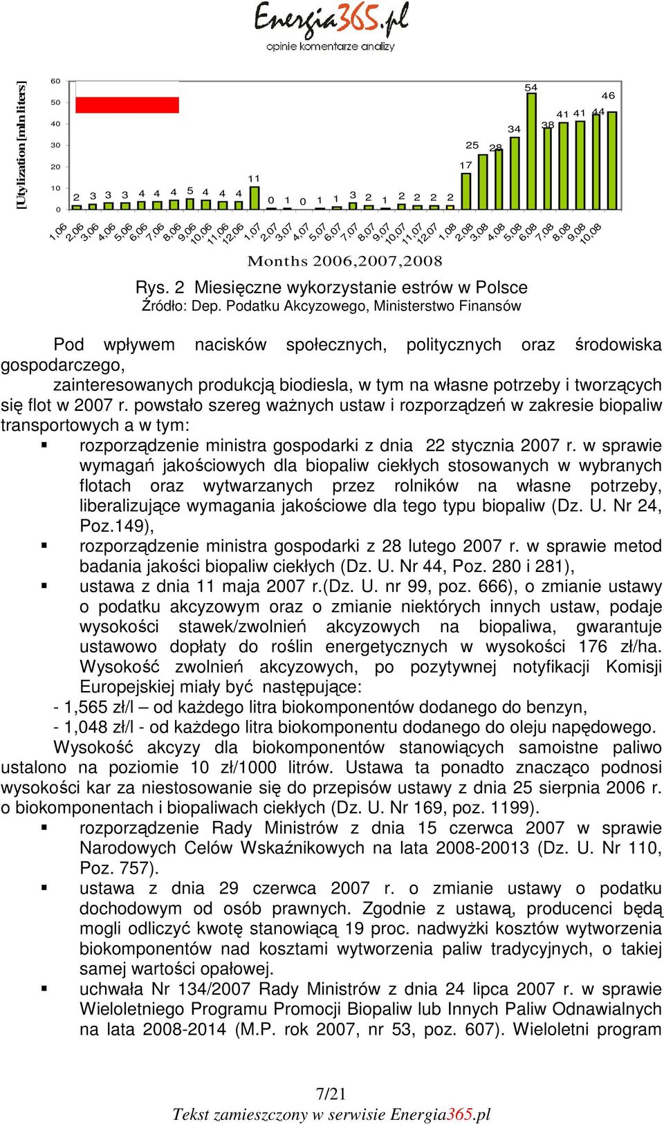 Podatku Akcyzowego, Ministerstwo Finansów 34 54 41 41 44 38 2,08 3,08 4,08 5,08 6,08 7,08 8,08 9,08 10,08 46 Pod wpływem nacisków społecznych, politycznych oraz środowiska gospodarczego,