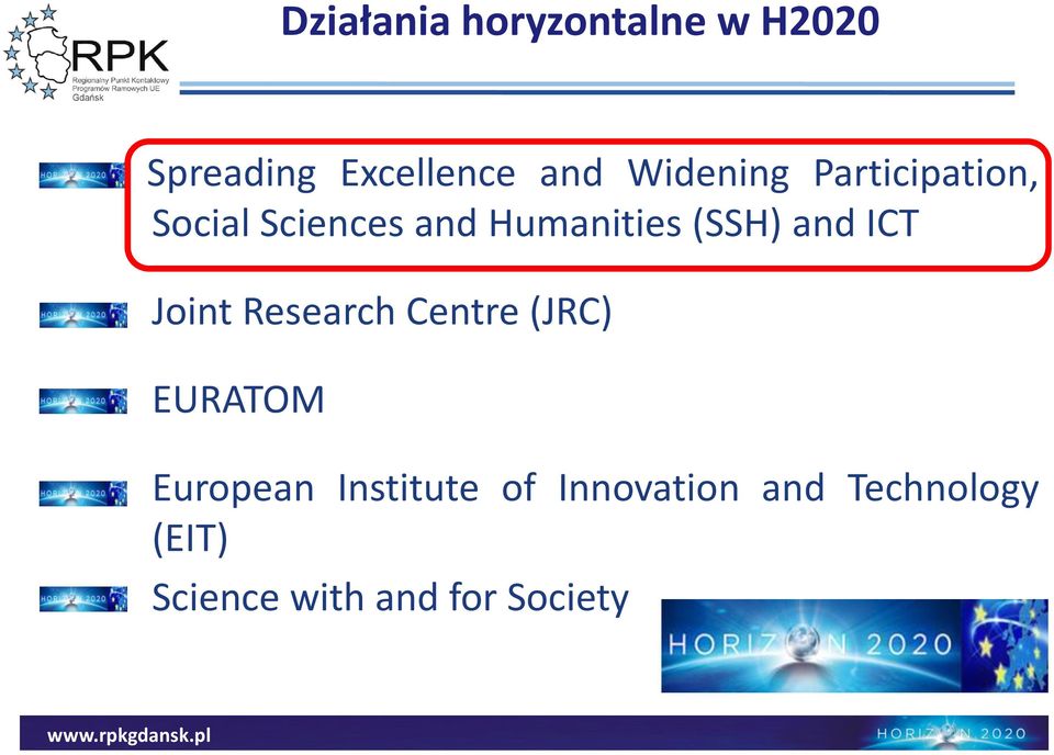 and ICT Joint Research Centre (JRC) EURATOM European