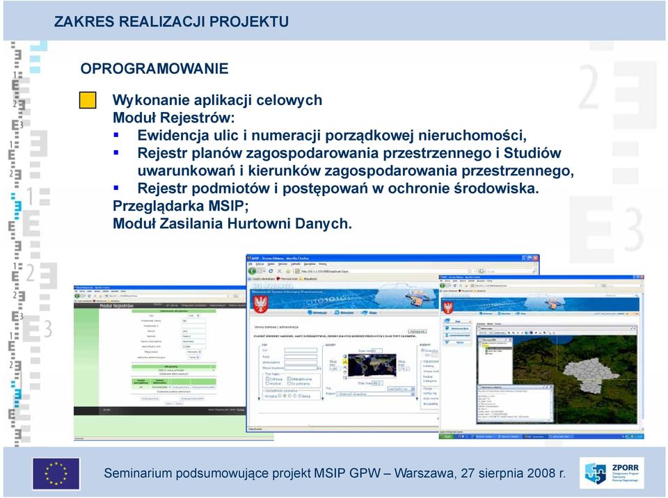 i Studiów uwarunkowań i kierunków zagospodarowania przestrzennego, Rejestr