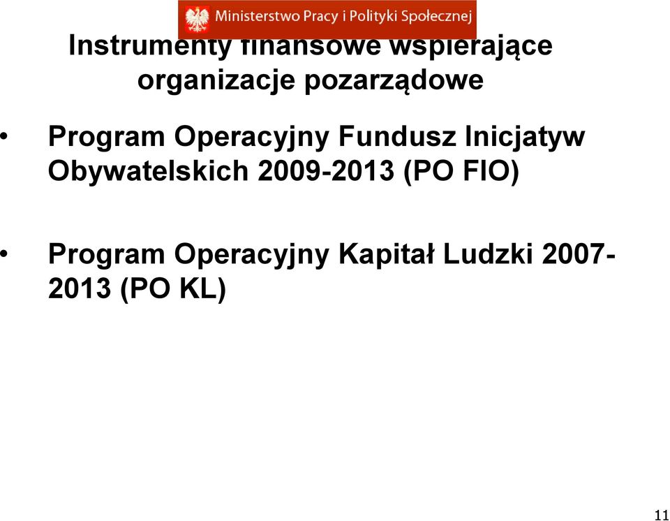 Inicjatyw Obywatelskich 2009-2013 (PO FIO)