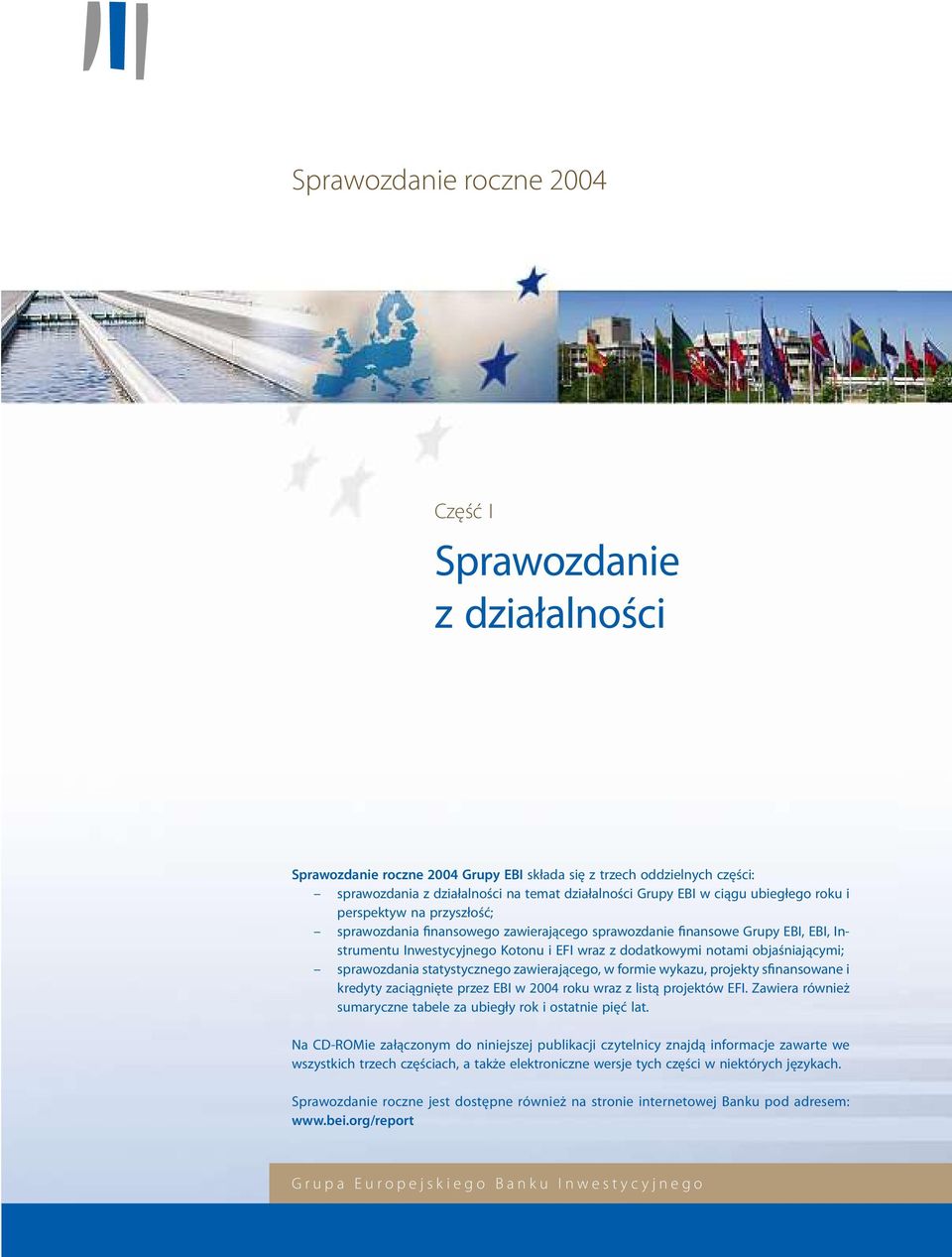 objaśniającymi; sprawozdania statystycznego zawierającego,wformiewykazu, projekty sfinansowanei kredyty zaciągnięte przez EBI w 2004 roku wraz zlistą projektów EFI.