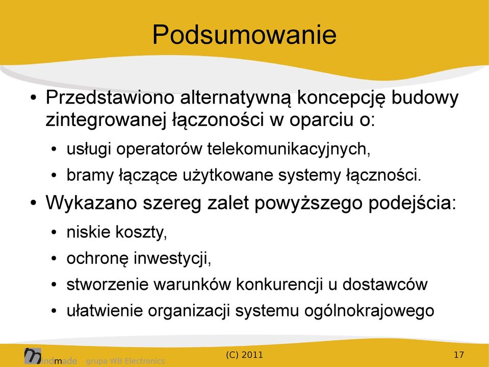 łączności.