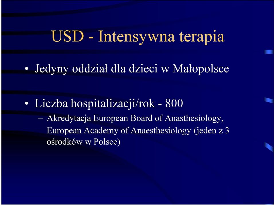 Akredytacja European Board ofanasthesiology,