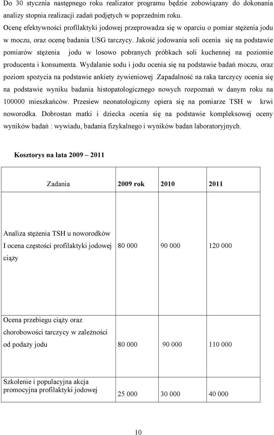 Jakość jodowania soli ocenia się na podstawie pomiarów stężenia jodu w losowo pobranych próbkach soli kuchennej na poziomie producenta i konsumenta.