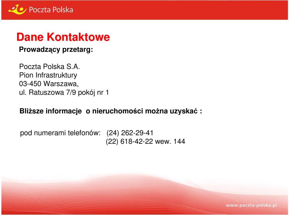 Ratuszowa 7/9 pokój nr 1 Bliższe informacje o