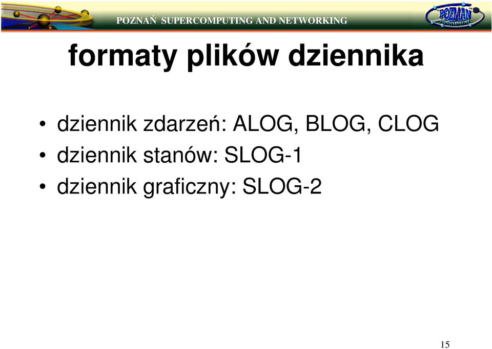 BLOG, CLOG dziennik stanów: