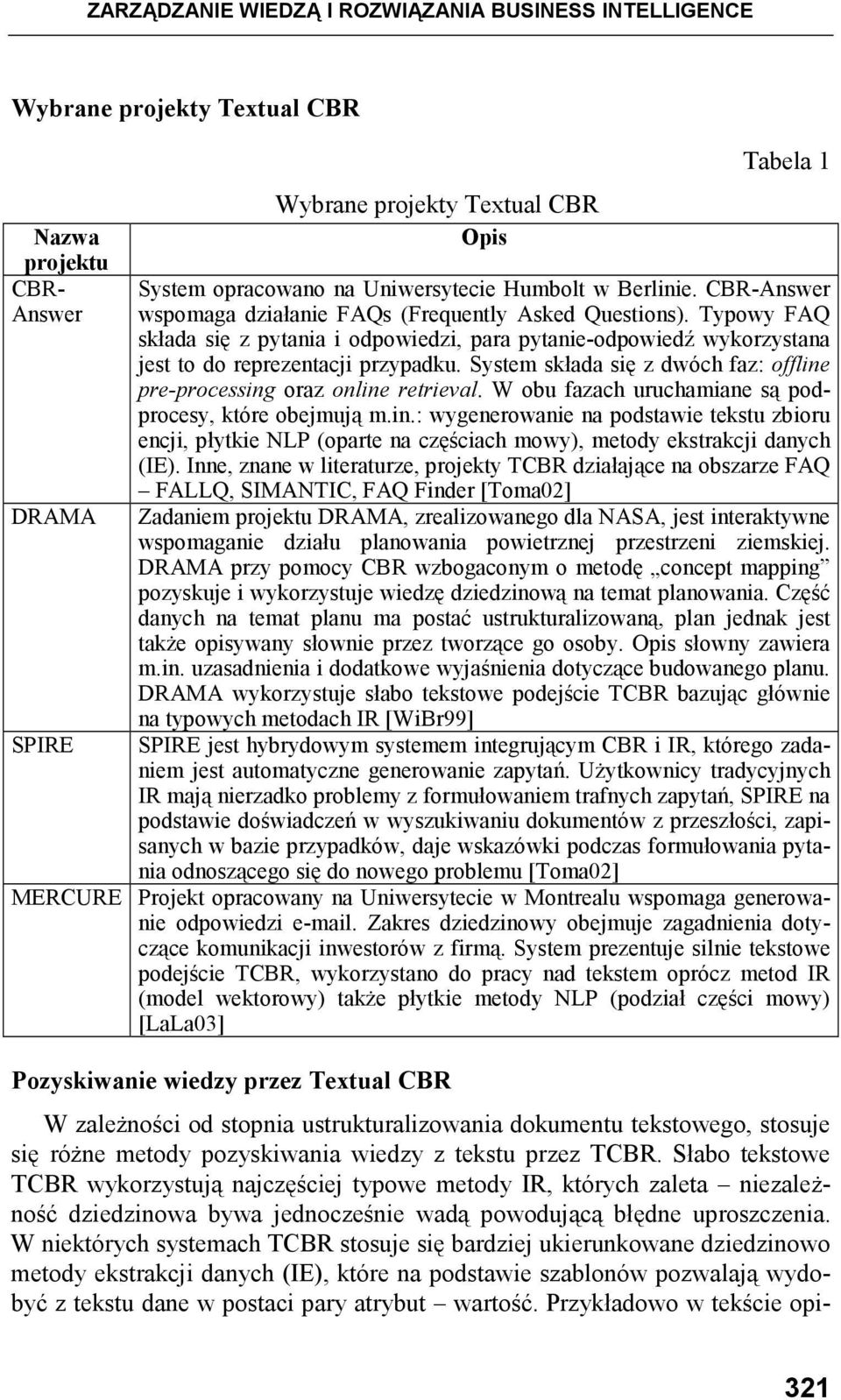 Typowy FAQ składa się z pytania i odpowiedzi, para pytanie-odpowiedź wykorzystana jest to do reprezentacji przypadku. System składa się z dwóch faz: offline pre-processing oraz online retrieval.