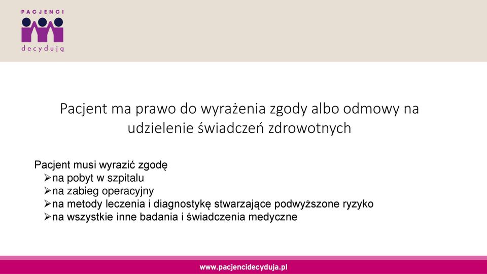 zabieg operacyjny na metody leczenia i diagnostykę stwarzające