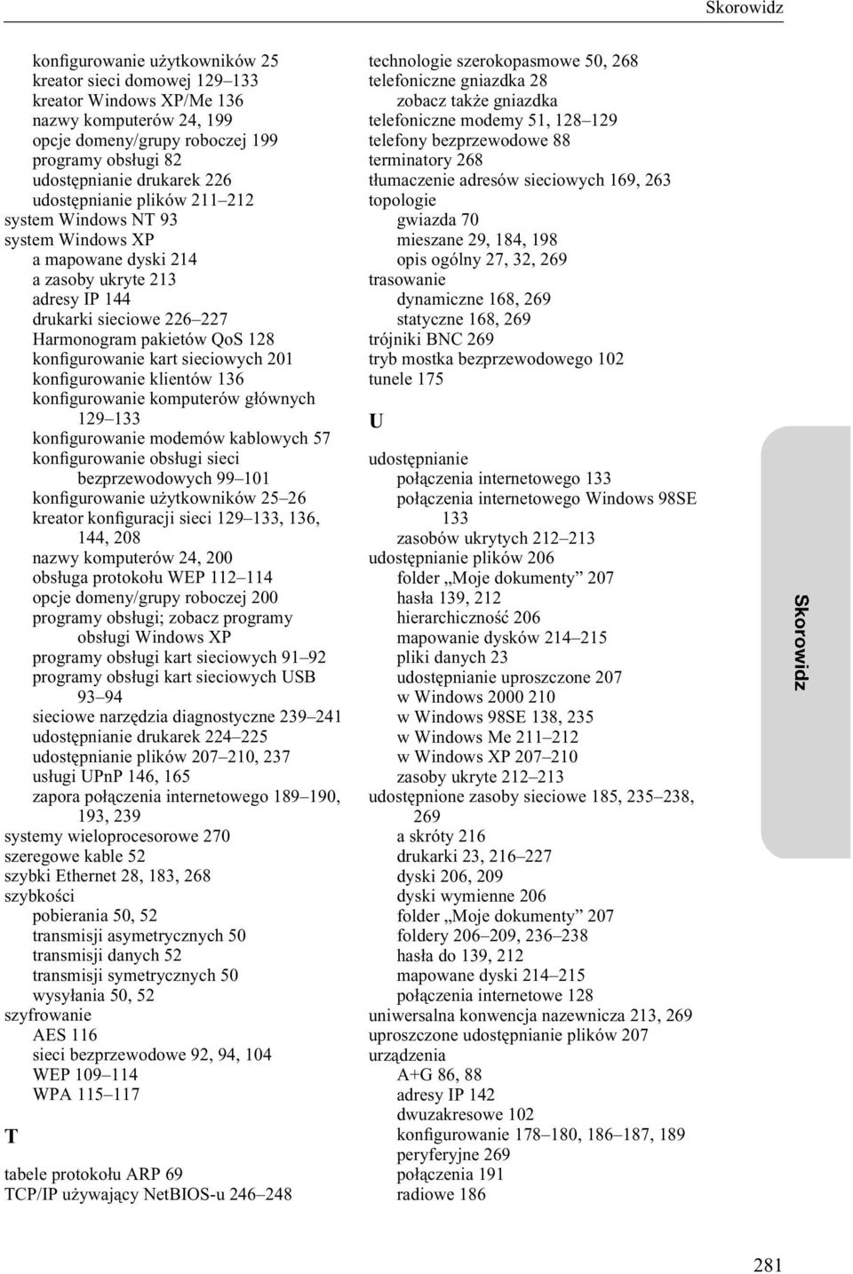 sieciowych 201 konìgurowanie klientów 136 konìgurowanie komputerów głównych 129 133 konìgurowanie modemów kablowych 57 konìgurowanie obsługi sieci bezprzewodowych 99 101 konìgurowanie użytkowników 25
