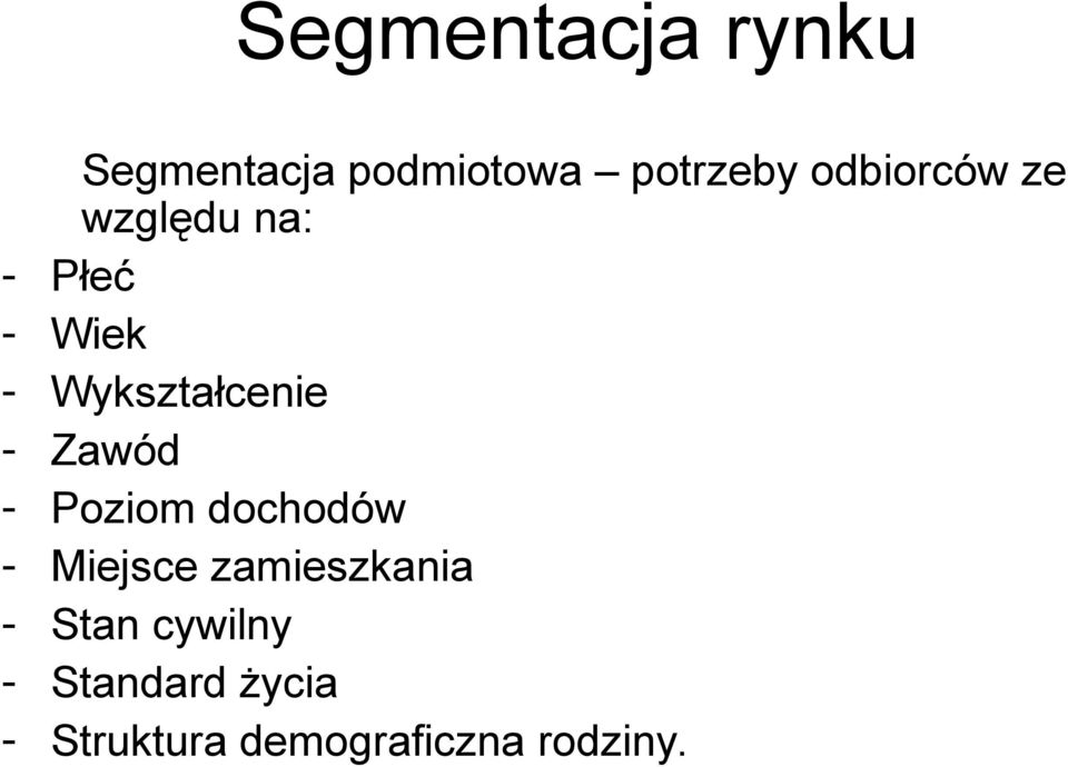 Wykształcenie Zawód Poziom dochodów Miejsce