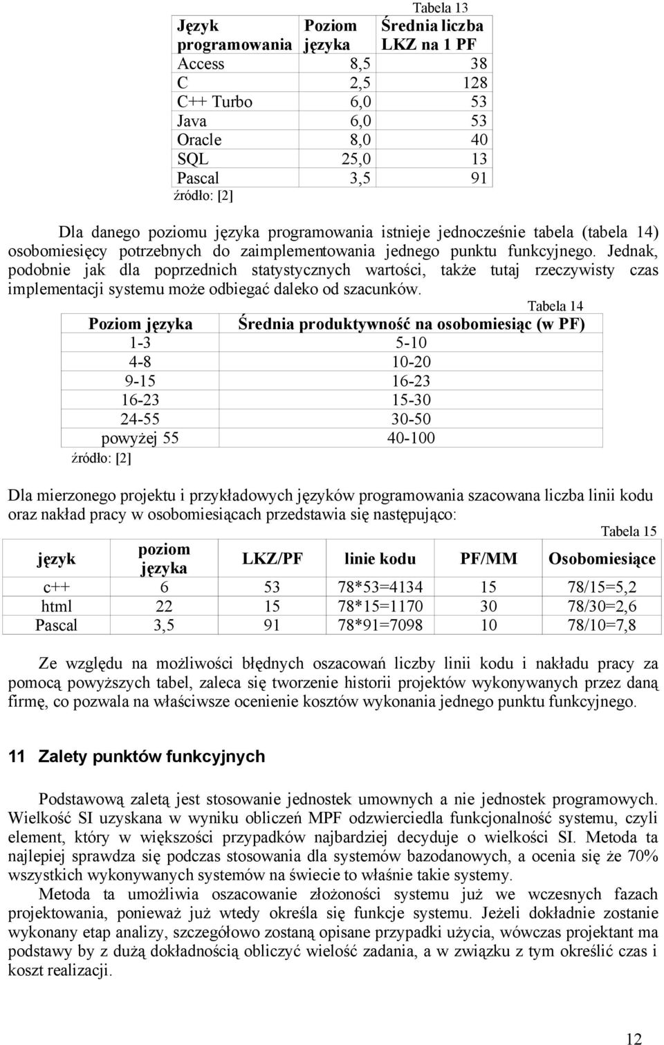 Jednak, podobnie jak dla poprzednich statystycznych wartości, także tutaj rzeczywisty czas implementacji systemu może odbiegać daleko od szacunków.