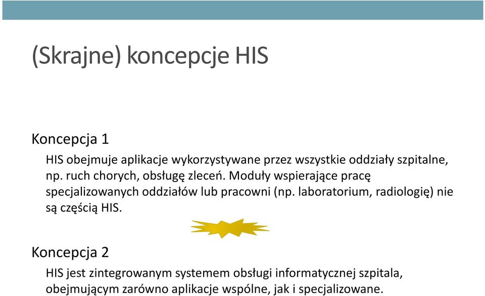 Moduły wspierające pracę specjalizowanych oddziałów lub pracowni (np.