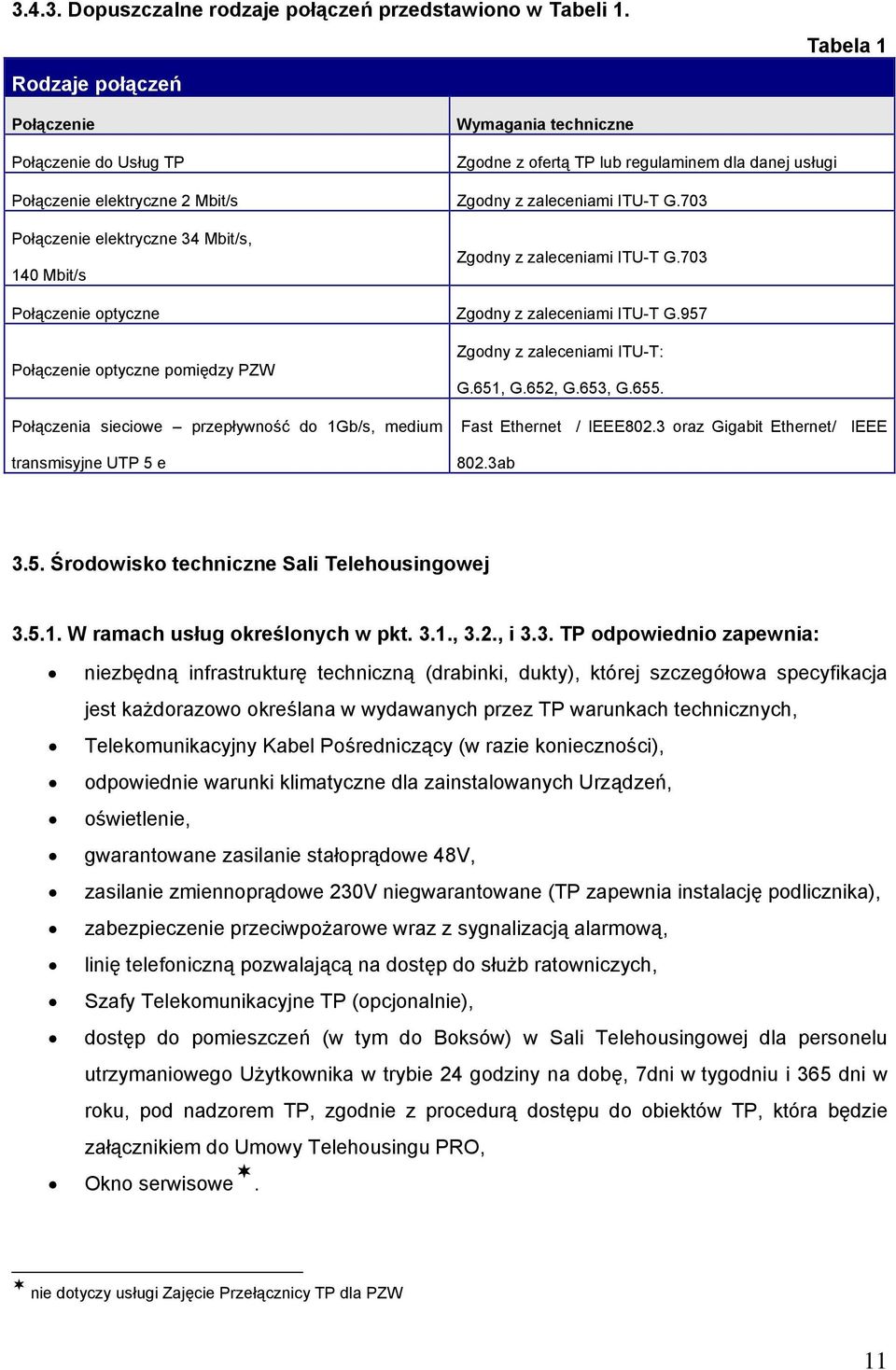 703 Połączenie elektryczne 34 Mbit/s, 140 Mbit/s Zgodny z zaleceniami ITU-T G.703 Połączenie optyczne Zgodny z zaleceniami ITU-T G.